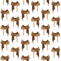 Vector seamless pattern of western horse saddle Royalty Free Stock Photo