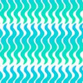 Vector seamless pattern on white background with waves or algae in modern gradient color green and blue. For prints, textile. Royalty Free Stock Photo