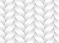 Vector seamless pattern of white braided paper bands stylized as pigtails. White decorative illustration Royalty Free Stock Photo