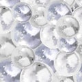 Vector Seamless Pattern, Bubbles Background, 3D Illustration. Royalty Free Stock Photo