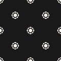 Vector seamless pattern with white diamond shapes on black background Royalty Free Stock Photo