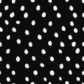 Vector seamless pattern with white dots. Royalty Free Stock Photo