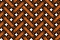 Vector seamless pattern of white interweaving brown leather brai