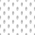 Vector seamless pattern of white paper clip on black background Royalty Free Stock Photo