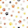Vector seamless pattern withcat footprints. Seamless pattern Royalty Free Stock Photo
