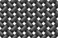 Vector seamless pattern of woven fabric braided cords.