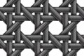 Vector seamless pattern of woven fabric braided cords.