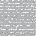 Vector seamless pattern. Write text word. Scrawl handwritten. Vintage background. Abstract script pattern. Write letter. Handwriti