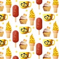 Sweet vector seamless pattern