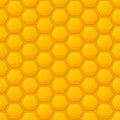 Vector seamless pattern with yellow honeycombs. Honey background.