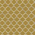 Vector seamless pattern of yellow mozaic. Moroccan-inspired tiles Royalty Free Stock Photo