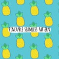 Vector seamless pineapple pattern.