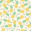 Vector seamless pineapple pattern