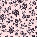 Seamless pink floral pattern. Vector illustration. Royalty Free Stock Photo