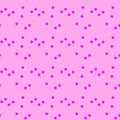 Vector seamless pink polka dots pattern. Background illustration, decorative design for fabric or paper. Ornament modern Royalty Free Stock Photo