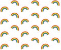 Vector seamless pride gay lesbian rainbow pattern on white background