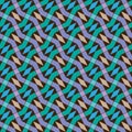 Vector seamless puzzle pattern. Colored repeating geometric tile