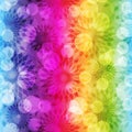 Vector seamless rainbow floral pattern with vintage flowers Royalty Free Stock Photo
