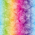 Vector seamless rainbow pattern Royalty Free Stock Photo