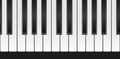 Vector seamless realistic piano keyboard on black background