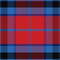 Vector seamless red and blue Scottish tartan Royalty Free Stock Photo
