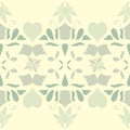 Elegant Border Pattern In Pale Green And Cream