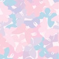Vector seamless repeat pattern design pastel butterfly background Royalty Free Stock Photo