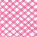 Vector Seamless Repeat Pattern With Pink Bias Diagonal Gingham Check Plaid