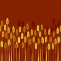 Vector seamless repeating wheat, barley or rye background pattern Royalty Free Stock Photo