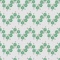 Vector seamless retro pattern with clover leaf Royalty Free Stock Photo
