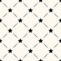 Vector seamless retro pattern with stars Royalty Free Stock Photo