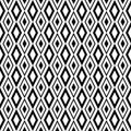 Vector seamless rhombus pattern. Geometric texture. Black-and-white background. Monochrome diamond-shaped design. Royalty Free Stock Photo