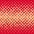 Vector Seamless Rounded Halftone Gradient Irregular Retro Grungy Red Tan Pattern