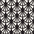 Vector Seamless Rounded Lines Pattern. Abstract Geometric Background Design. Circular Geometric Tiling Lattice