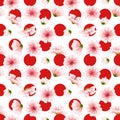 Vector seamless sakura pattern Royalty Free Stock Photo