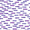 Vector seamless sardines pattern.