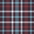 Vector seamless scottish tartan pattern in blue, red, white, navy Royalty Free Stock Photo