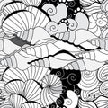 Vector seamless seashell pattern. sea design