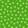 Vector seamless simple colorful pattern. Bright stylish texture with randomly disposed triangles. Repeating abstract Royalty Free Stock Photo