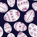 Vector seamless simple pattern with ornamental eggs.