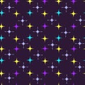 Vector seamless sparkle pattern. Stars, spakles, shining snow or crystals.