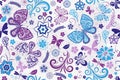 Vector seamless spring delicate white pattern