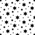 Vector seamless stars pattern. Star background based on random elements for high definition concept. Vector illustration isolated