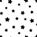 Vector seamless stars pattern. Star background based on random elements for high definition concept