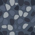 Vector seamless stone pattern. Broken glass. Abstract mosaic pattern. Black and white background. For design and decorate path, Royalty Free Stock Photo