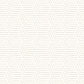 Vector seamless stripes subtle pattern. Modern stylish texture with monochrome trellis. Repeating geometric hexagonal grid. Simple Royalty Free Stock Photo