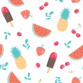 Vector seamless summer pattern