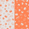 Vector seamless sushi pattern