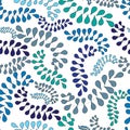 vector seamless texture with abstract leaf. ethnic seamless pattern. summer template. Royalty Free Stock Photo