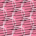 Vector seamless texture background pattern. Hand drawn, pink, black, white colros Royalty Free Stock Photo